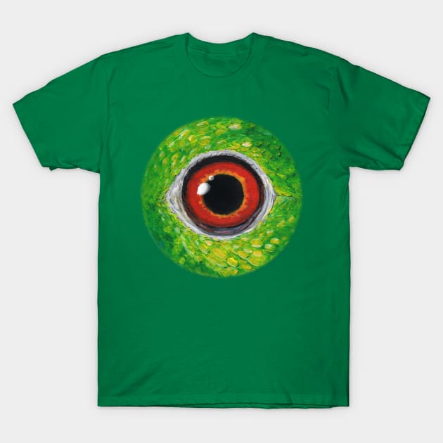 Amazon parrot eye T-Shirt by Bwiselizzy